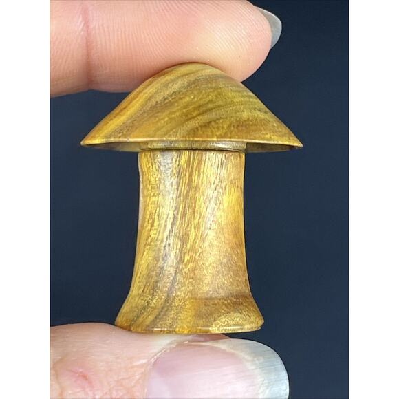 Dollhouse Miniature M Hunt Smoke Bush Wood Lidded Mushroom Jars New Zealand Set - Picture 6 of 16